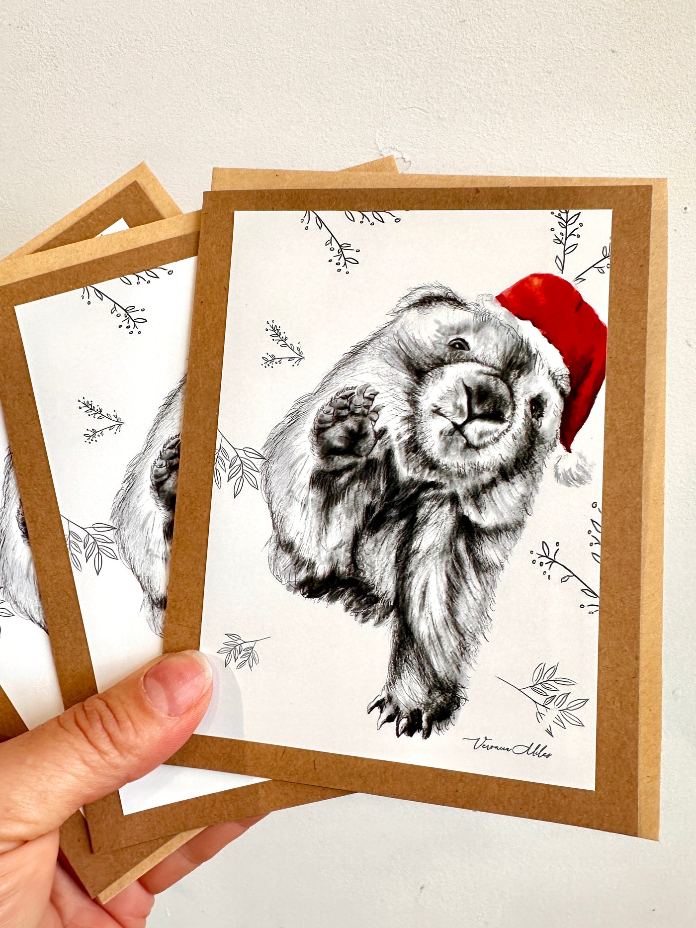 Card Christmas Wombat