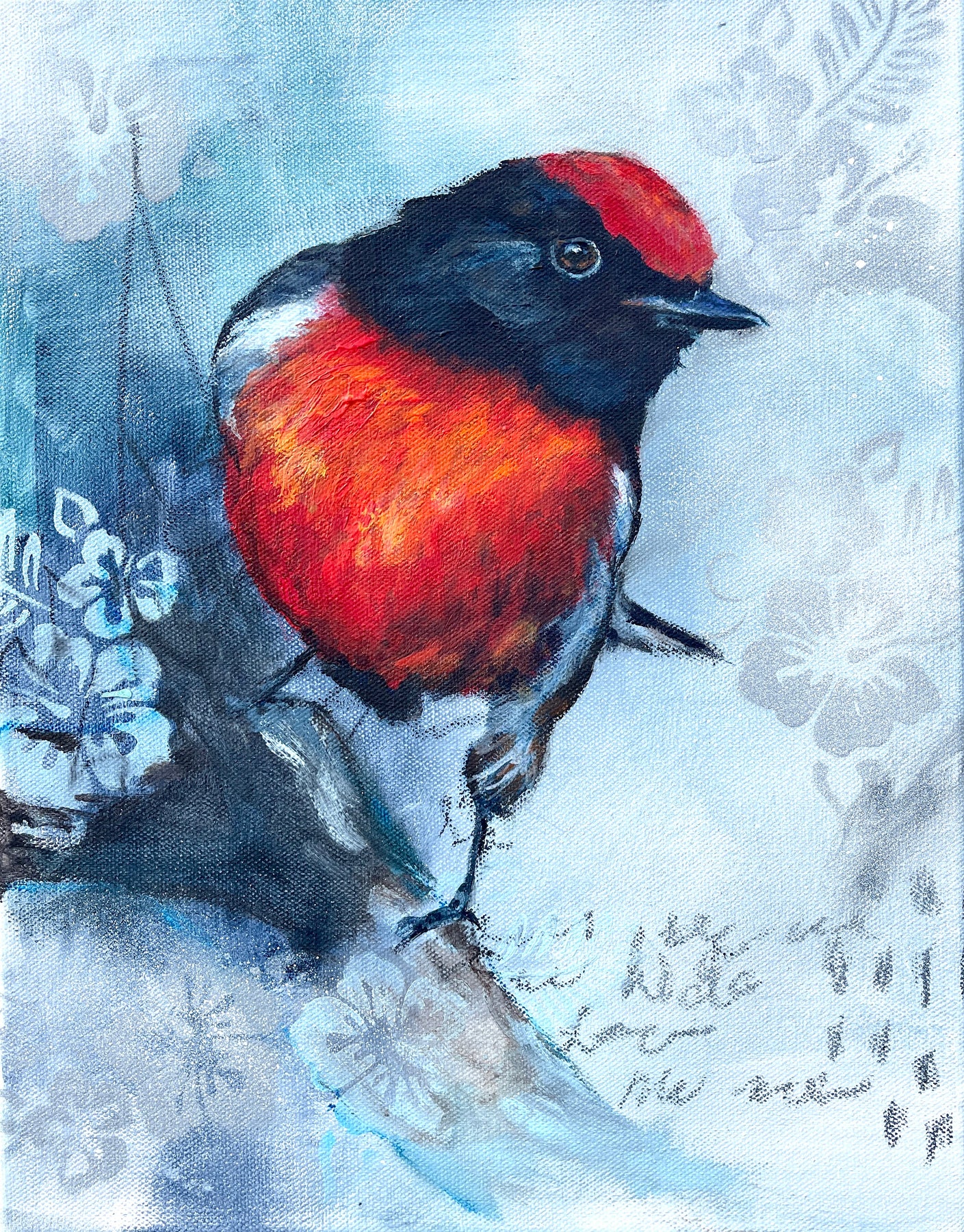 Original - Red Robin – Veronica Miles Art